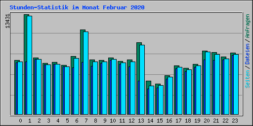 Stunden-Statistik im Monat Februar 2020