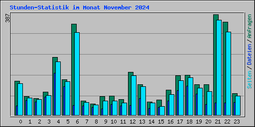 Stunden-Statistik im Monat November 2024