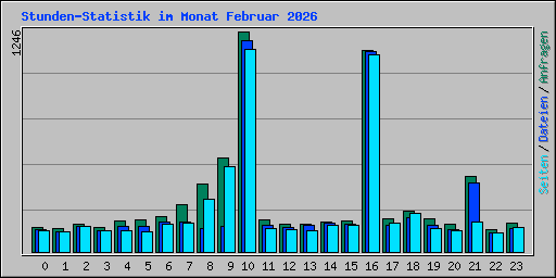 Stunden-Statistik im Monat Februar 2026